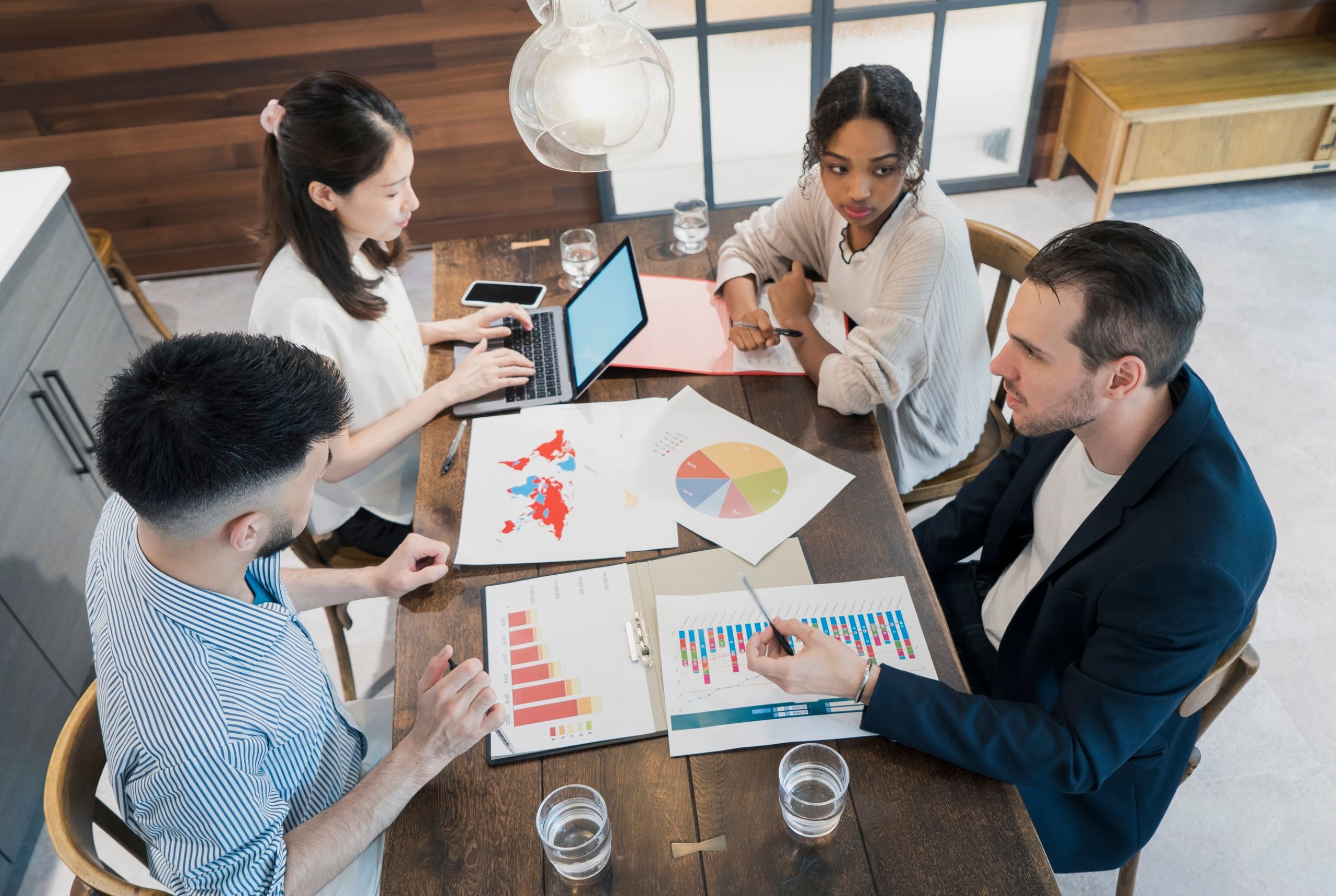 A team doing market analysis and data collection