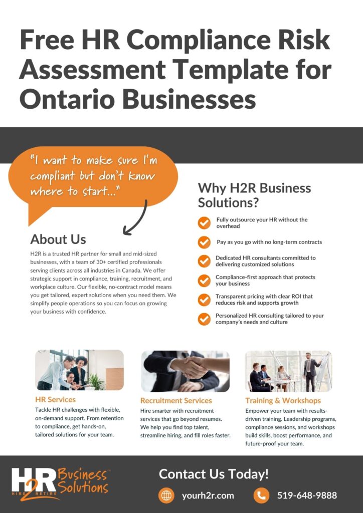 Free HR Compliance Risk Assessment Template for Ontario Businesses