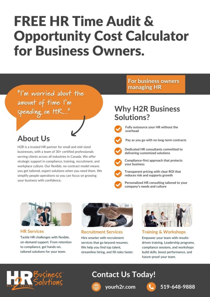 FREE HR Time Audit & Opportunity Cost Calculator.